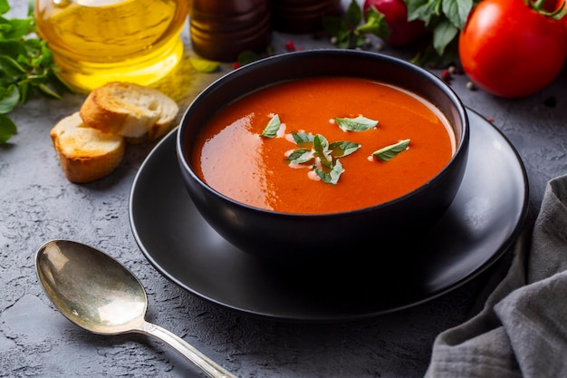 Delicious looking tomato soup. Turkish name; Domates corbasi