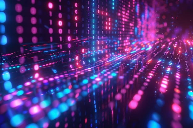 digital binary technology background created with generative ai