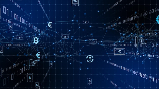Digital composite image of connecting dots