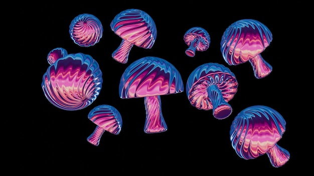 Dinamik ve canlı bir görsel yaratan renkli plakalardan oluşan 3D holografik görüntü