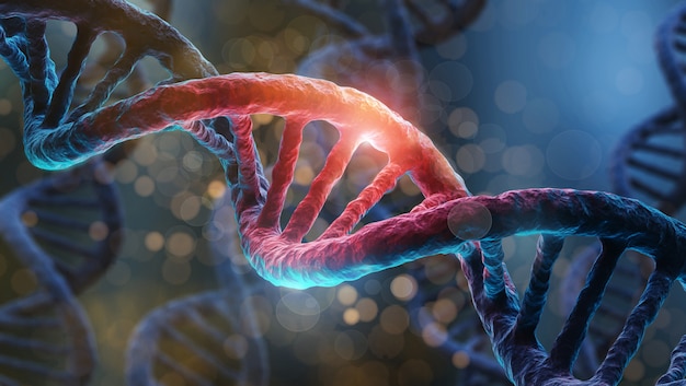 DNA Helix structure closeup