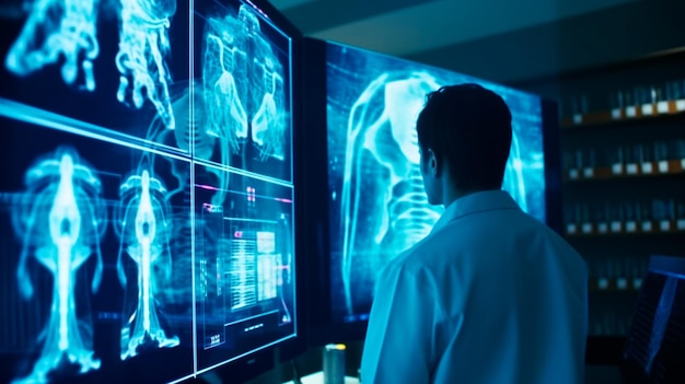 Doctor analysis medical processing patient medical concept Generative AI