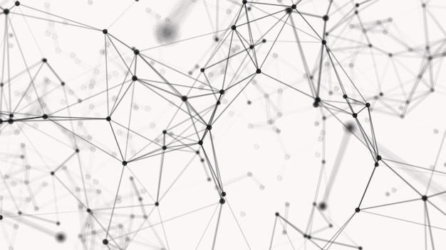 Dots and glowing particles with plexus effectPlexus geometric effect Big data with compounds Plexus effect Technology background