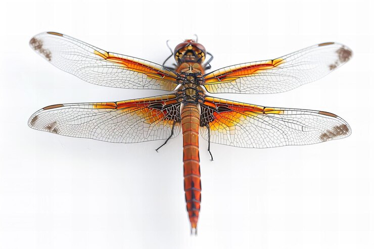 Dragonfly isolated on white background high resolution photography professional photograph full
