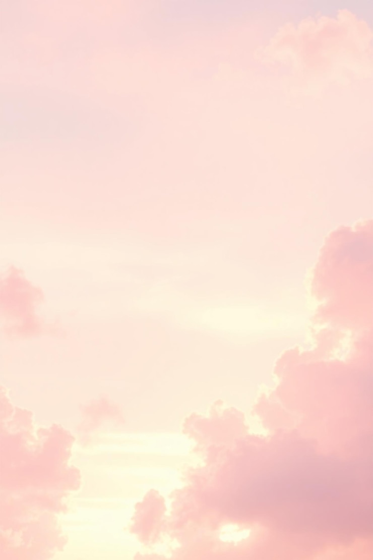 Dreamy Pastel Sunset Sky with Fluffy Clouds and Sparkling Starry Touch Generative AI