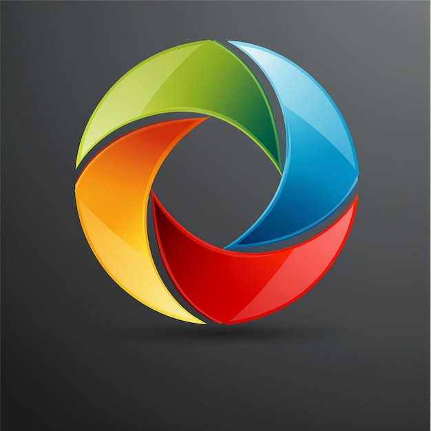 Dynamic Segments of Colored Circle Brand Symbol for Modern Logo Design and Creative Business Identi