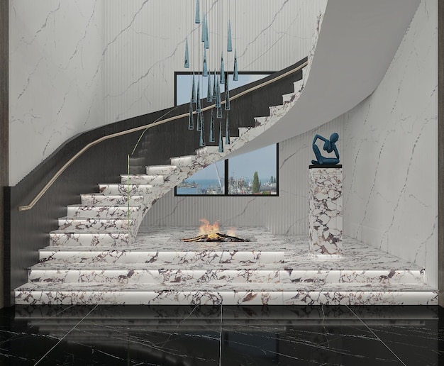 Elegant Marble Staircase