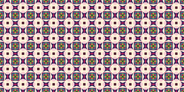 Ethnic boho seamless pattern Abstract kaleidoscope fabric design texture