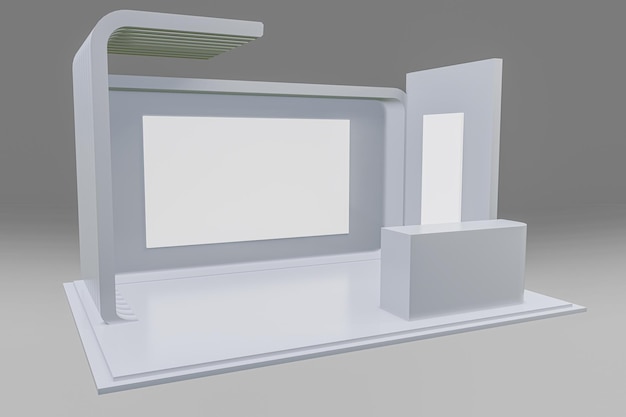 exhibition stand for mockup and corporate identity display design empty booth design retail booth