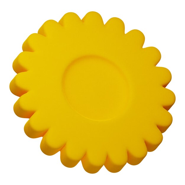 flower abstract shape 3d icon isolated on the white background