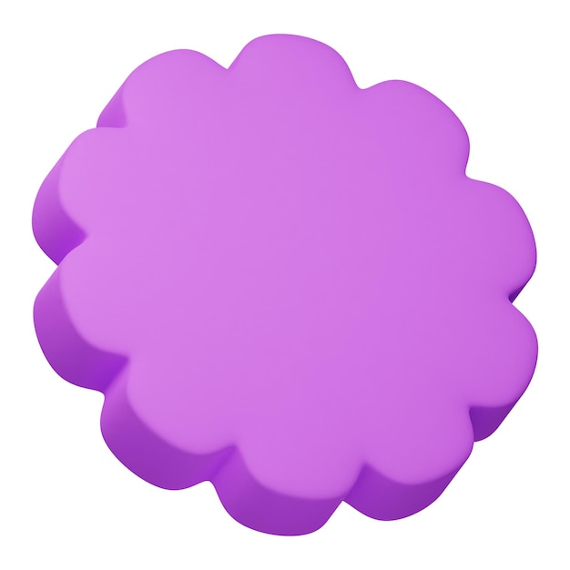 flower abstract shape 3d icon isolated on the white background