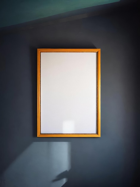 free poster mockup framed illustration showcase artwork frame interior render stock image