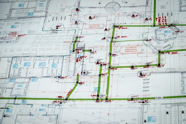 Full frame shot of architecture plan