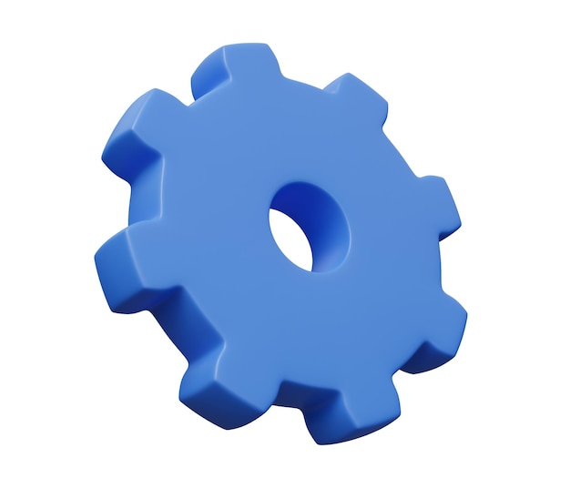 gear 3d icon 3d render cartoon minimal icon illustration