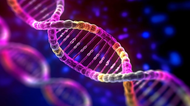 Generative AI long view of the DNA double helix