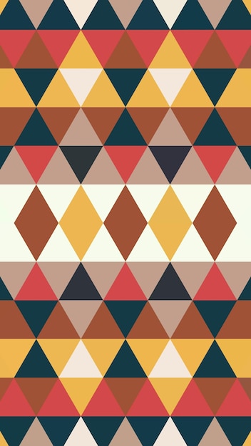 Geometric Pattern with Triangles and Diamonds