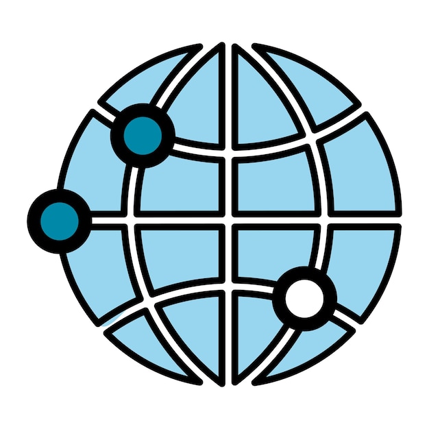 Global connection icon png transparent background