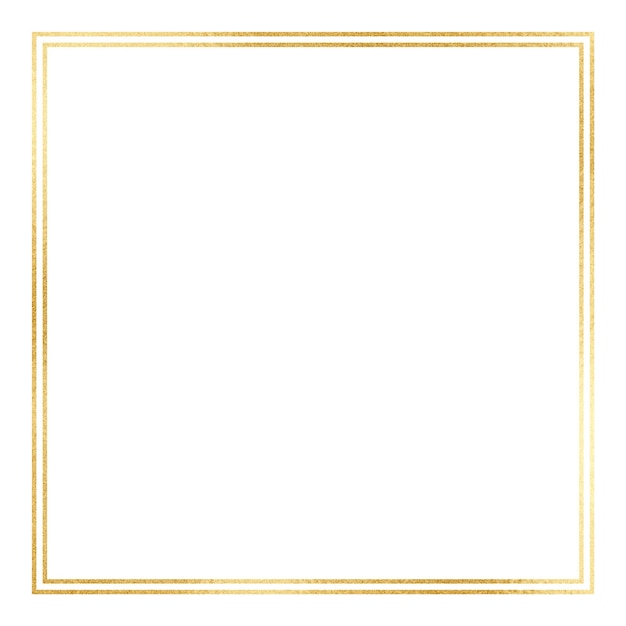 Gold square frame png transparent background