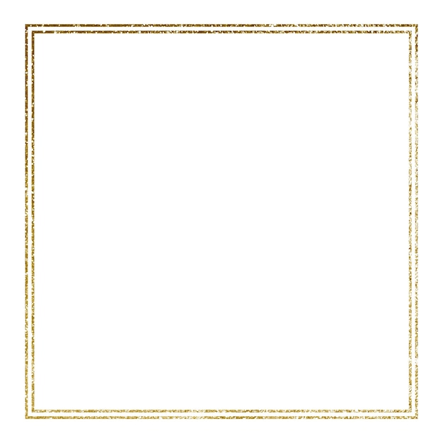 Gold square frame png transparent background