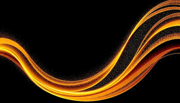 golden abstract wave background