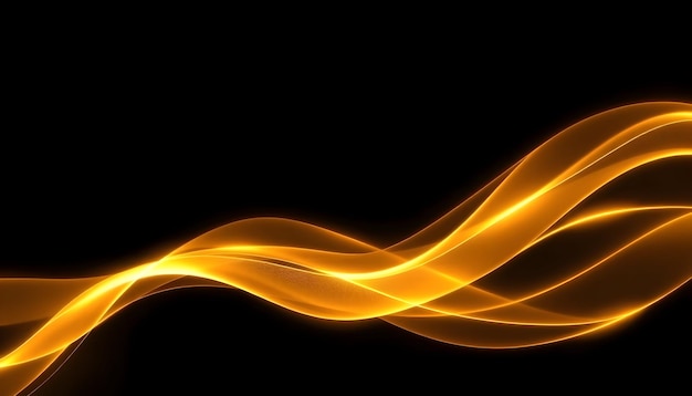 golden abstract wave