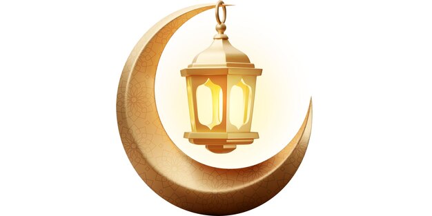 golden lamp isolated on white background