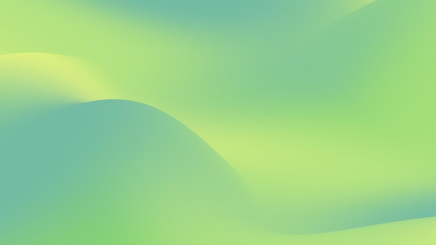 Gradient blur wavy green yellow abstract background