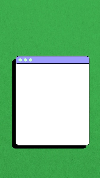 Green popup window png frame Y2K style transparent design