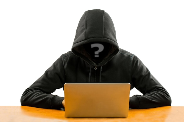 hackers programmer using computer laptop for hack information