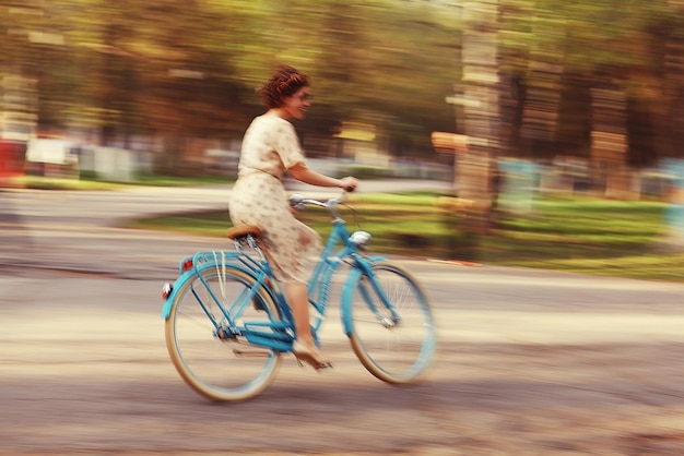 happy girl bike summer