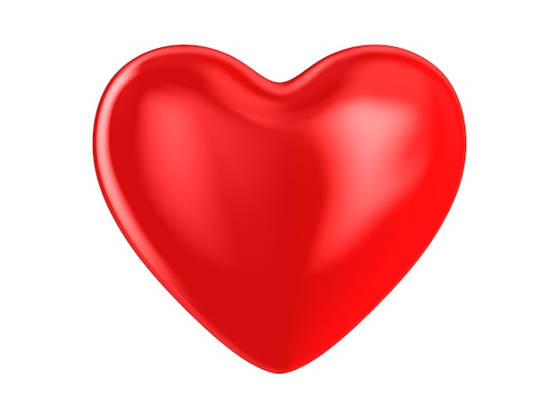 heart on white space