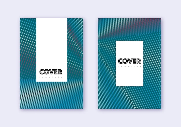 Hipster cover design template set Red white blue