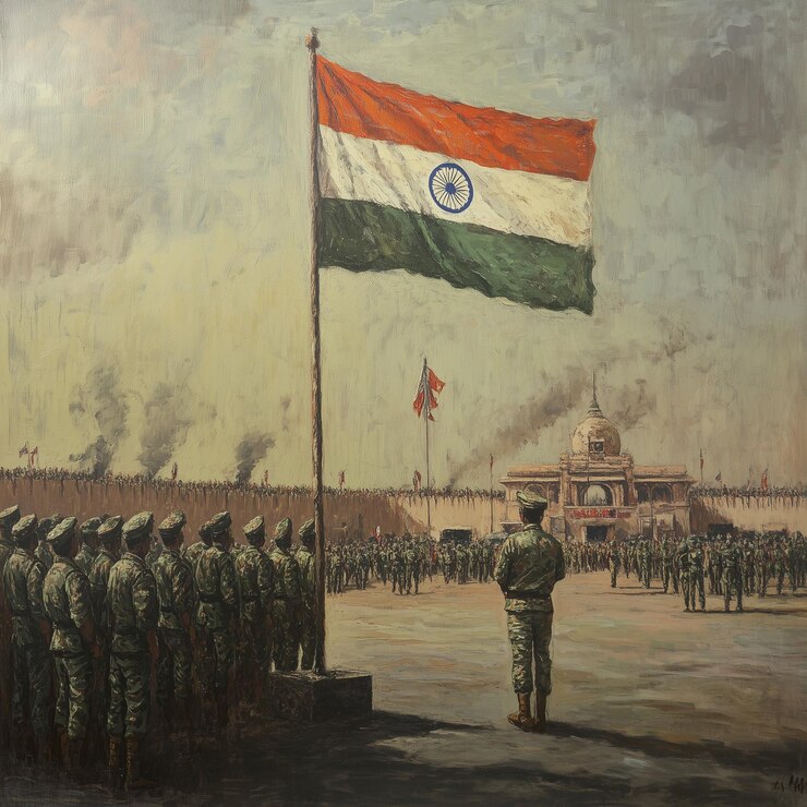 Hoisting the Indian Flag