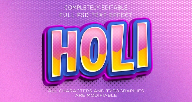 Holi festivali metin efekti