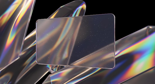 Holographic Glass Abstract