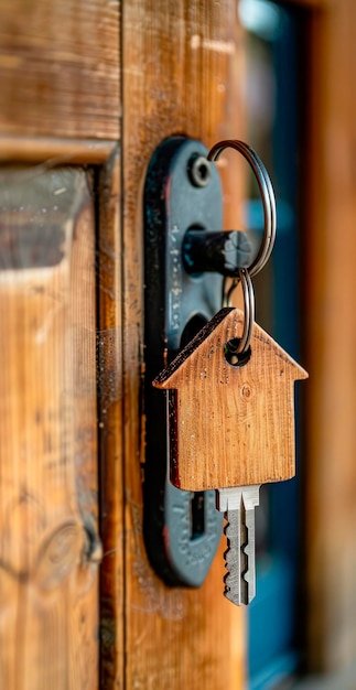 house key in the lock