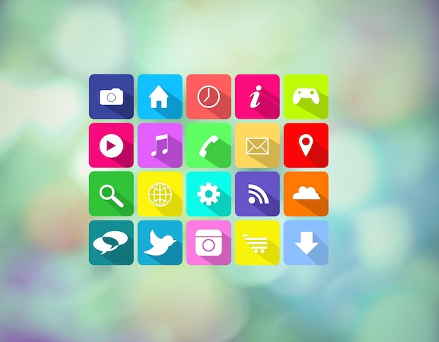 Icons for todays digital lifestyle Vector image of a variety of items