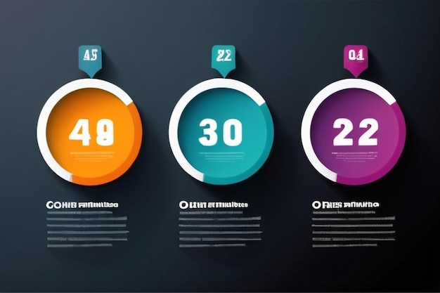 Infographics elements with 4 steps for presentation concept graph of business planning