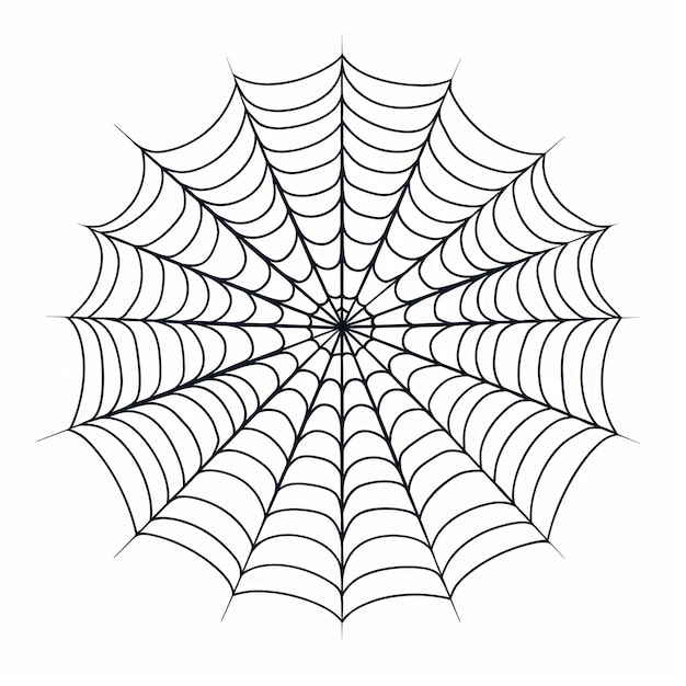 Intricate spider web illustration design