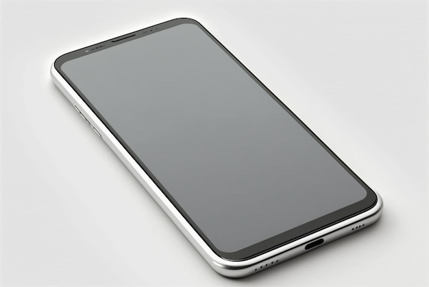 Isolated Smart phone mockup with black screen mobile phone mockup