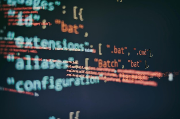 it business python code computer screen mobile application design concept
