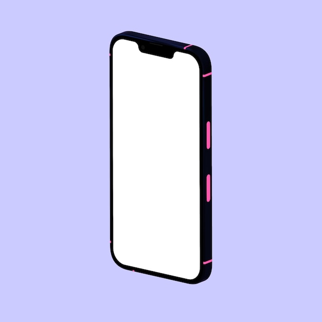 İzole edilmiş akıllı telefon mockup psd