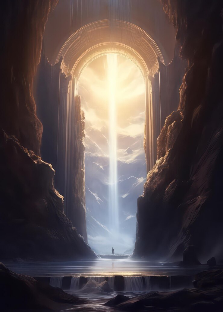 journey through the portal holy background cinematic concept art concept art fantasy portal portal d