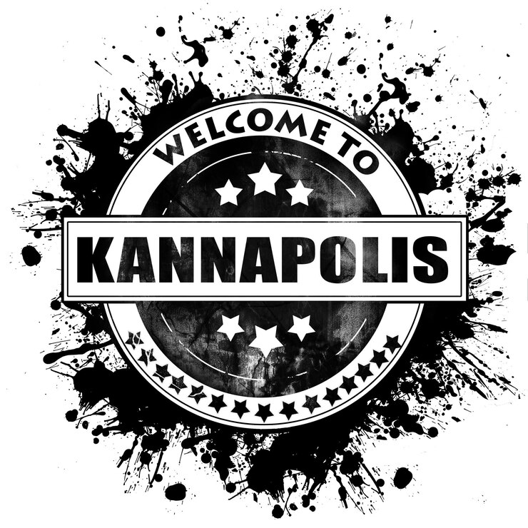 Fotoğraf kannapolis city black rubber stamp isolated on a solid white background