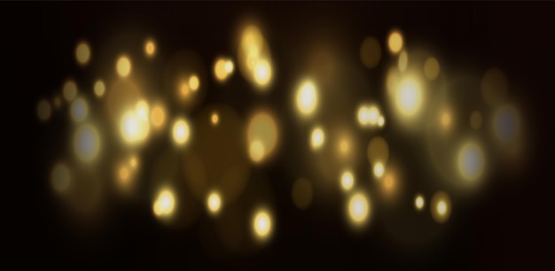 Karanlık bir arka planda bulanık, parıldayan, parlak bokeh. Şenlikli arka plan