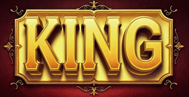 King: A Luxurious Golden 3D Design