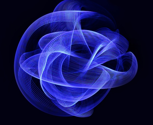LED light moving on long exposure shot in the dark.