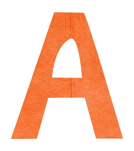 Letter A png cute paper cut alphabet transparent background