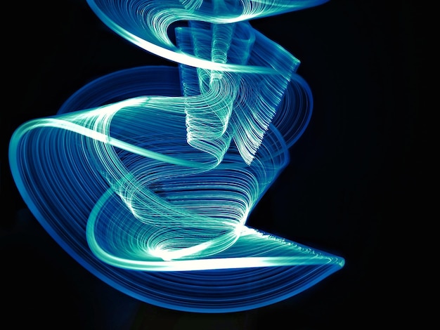 light painting against black background