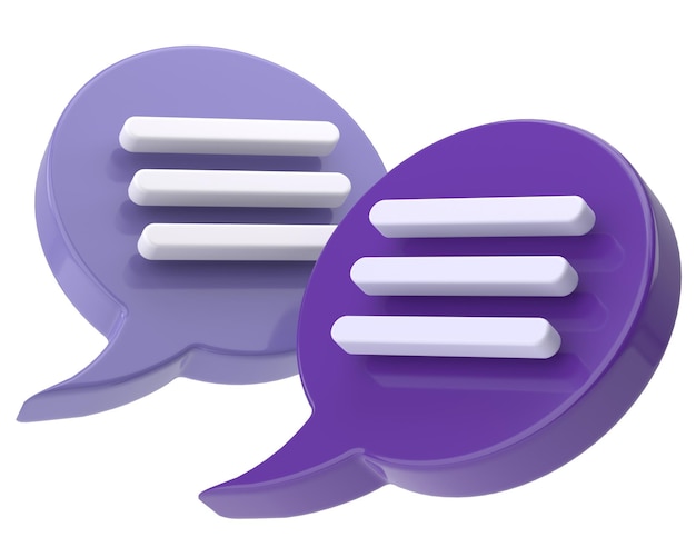 live chat icon 3d illustration